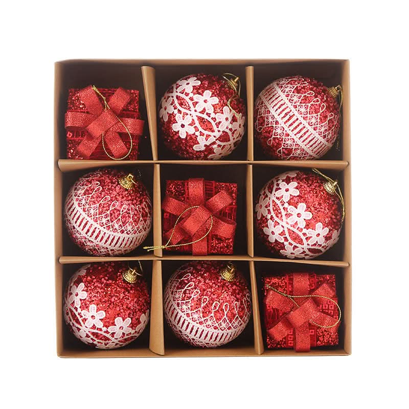 9-Piece Christmas Ball Kit - 8CM
