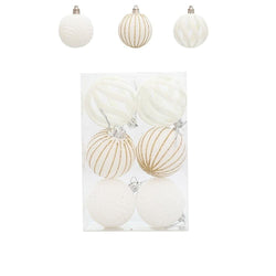 6-Piece Velvet Christmas Ball Ornament Kit - 6cm