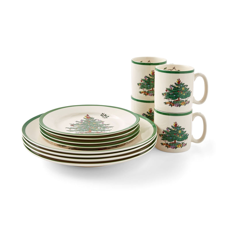 Christmas-Themed Dinnerware Set – 12 Pieces